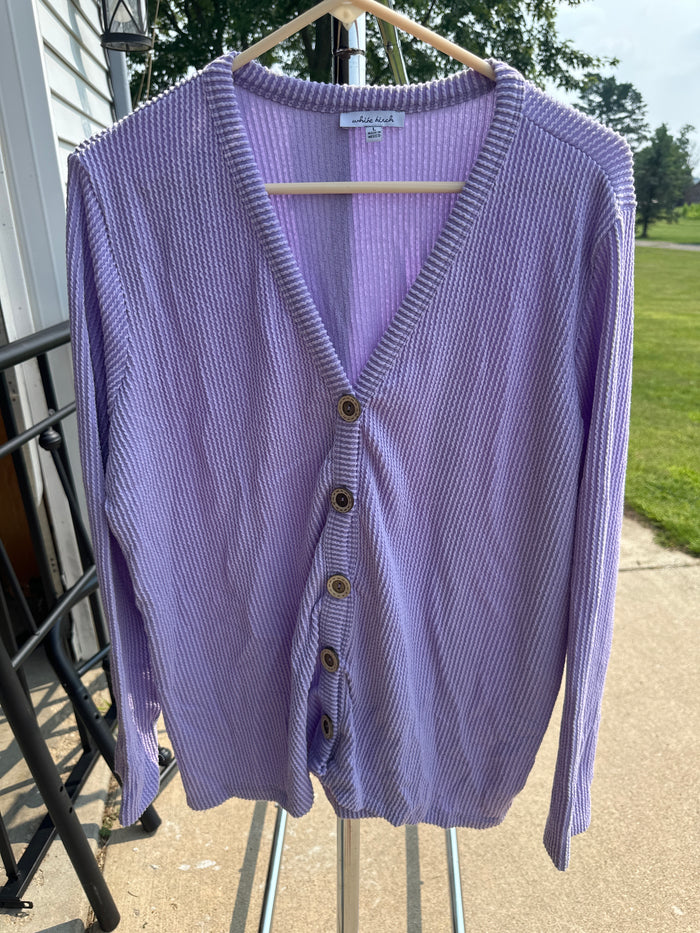 White birch gently worn cardigan