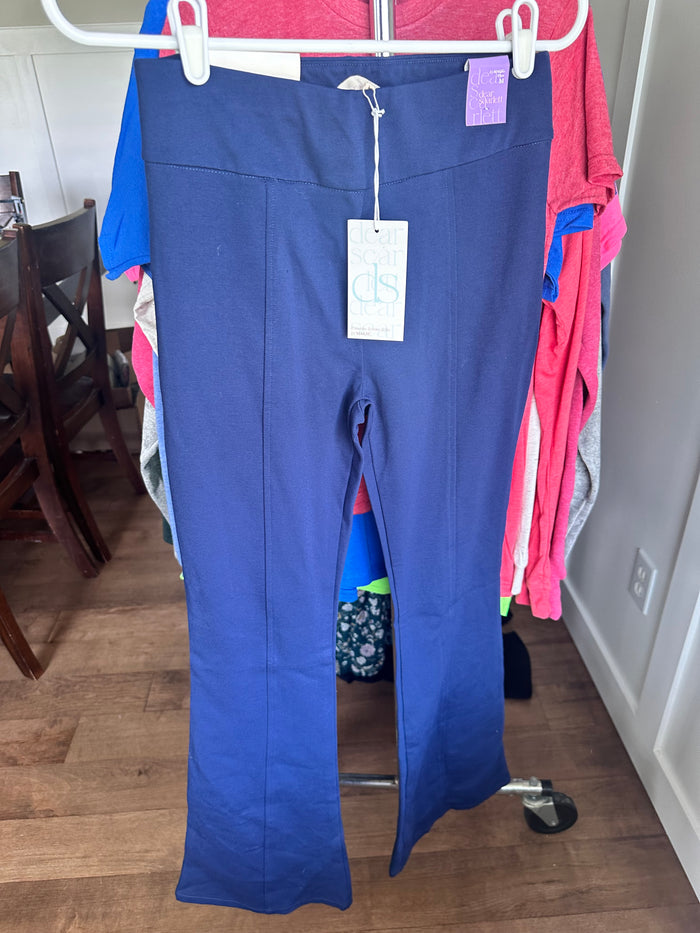 Dear Scarlett magic pants NWT, navy flare size M