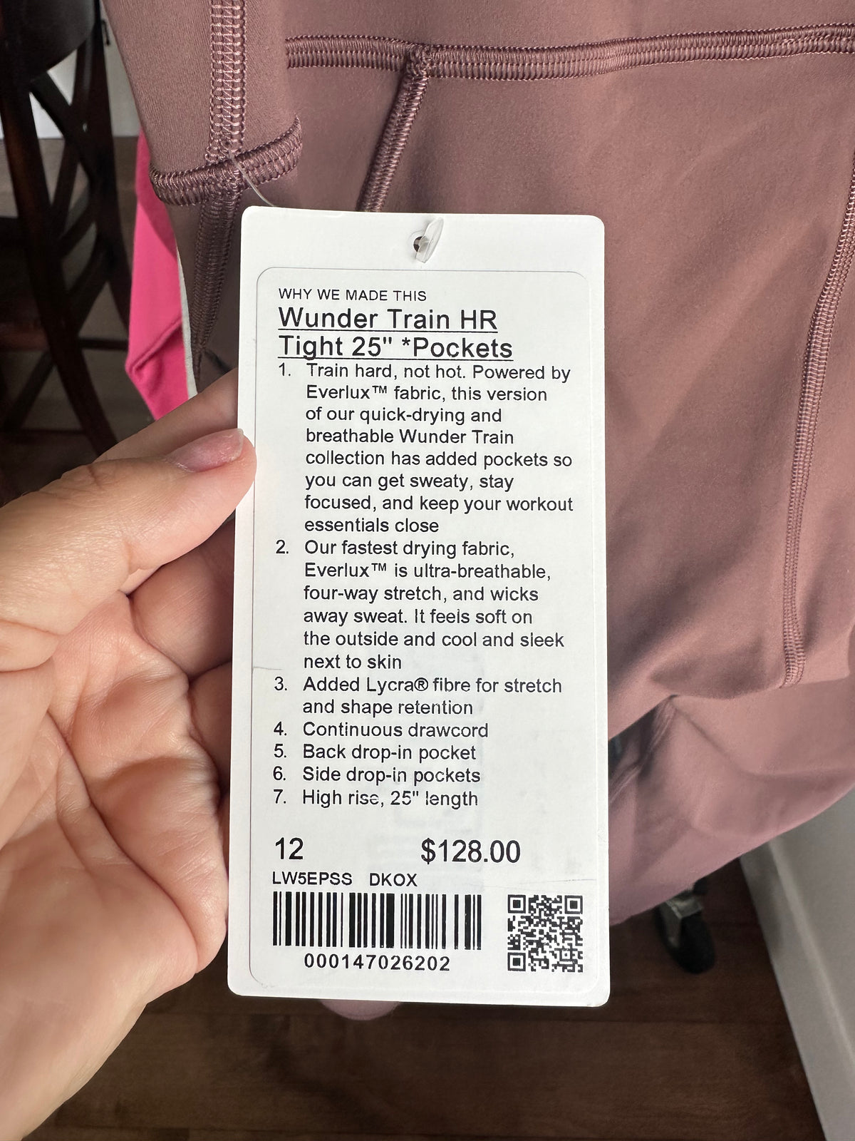 Lululemon NWT wunder train hr tight 25”