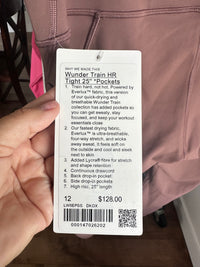Lululemon NWT wunder train hr tight 25”