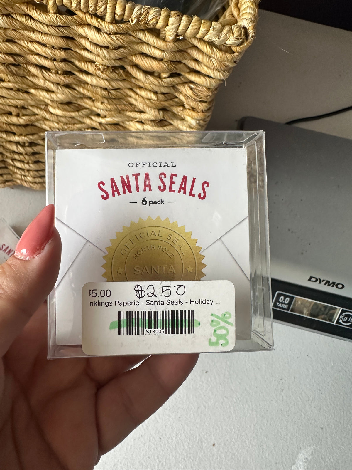 NWT Santa Seal Stickers