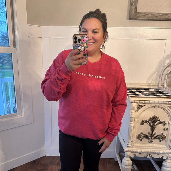 Merry Christmas Sweatshirt, Red