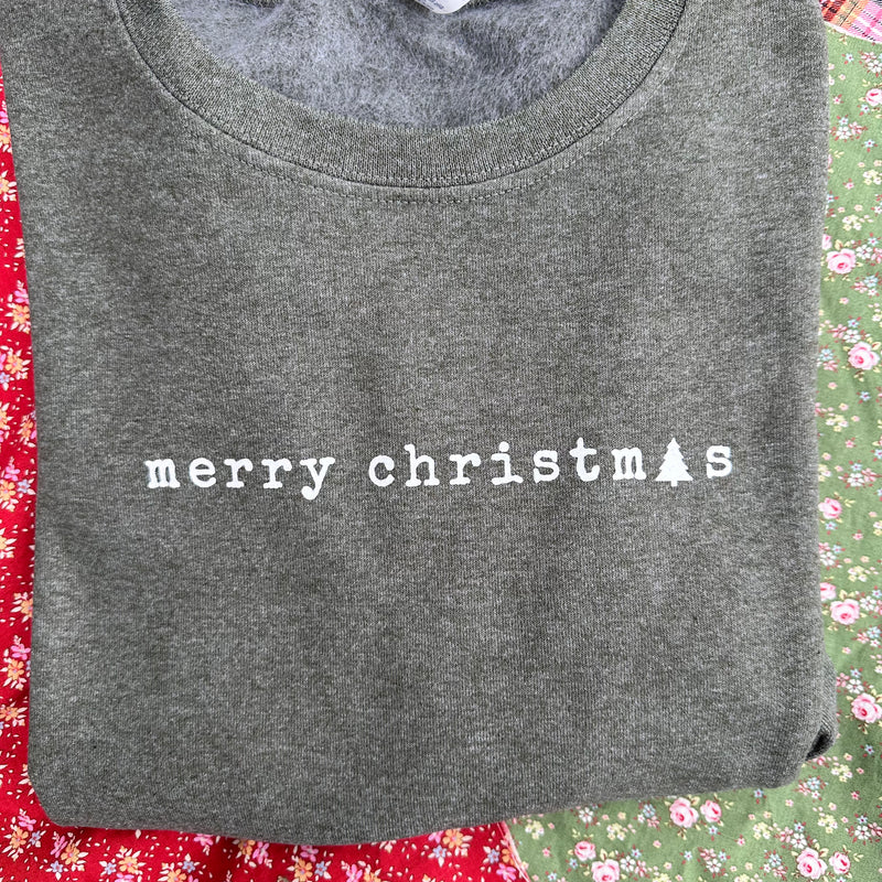 Merry Christmas Sweatshirt, Green