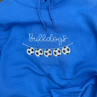 Custom Embroidered Soccer Mascot Sweatshirt
