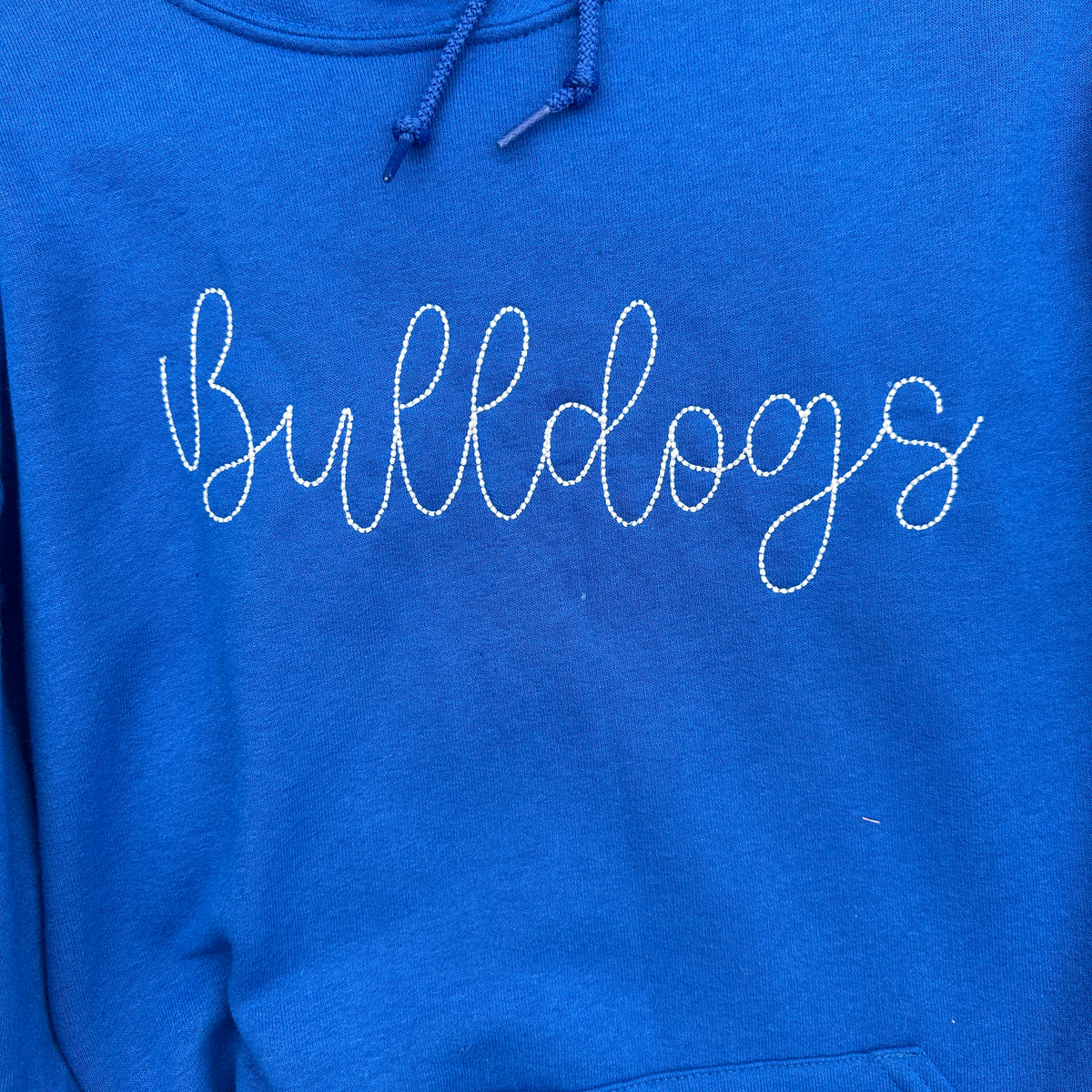 Custom Embroidered Script Mascot Sweatshirt