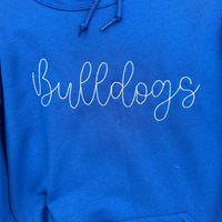 Custom Embroidered Script Mascot Sweatshirt