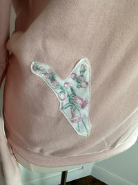 Floral Applique Crewneck Sweatshirt 2