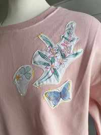 Floral Applique Crewneck Sweatshirt 1